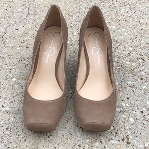Jessica Simpson Nude Ballet Wedges